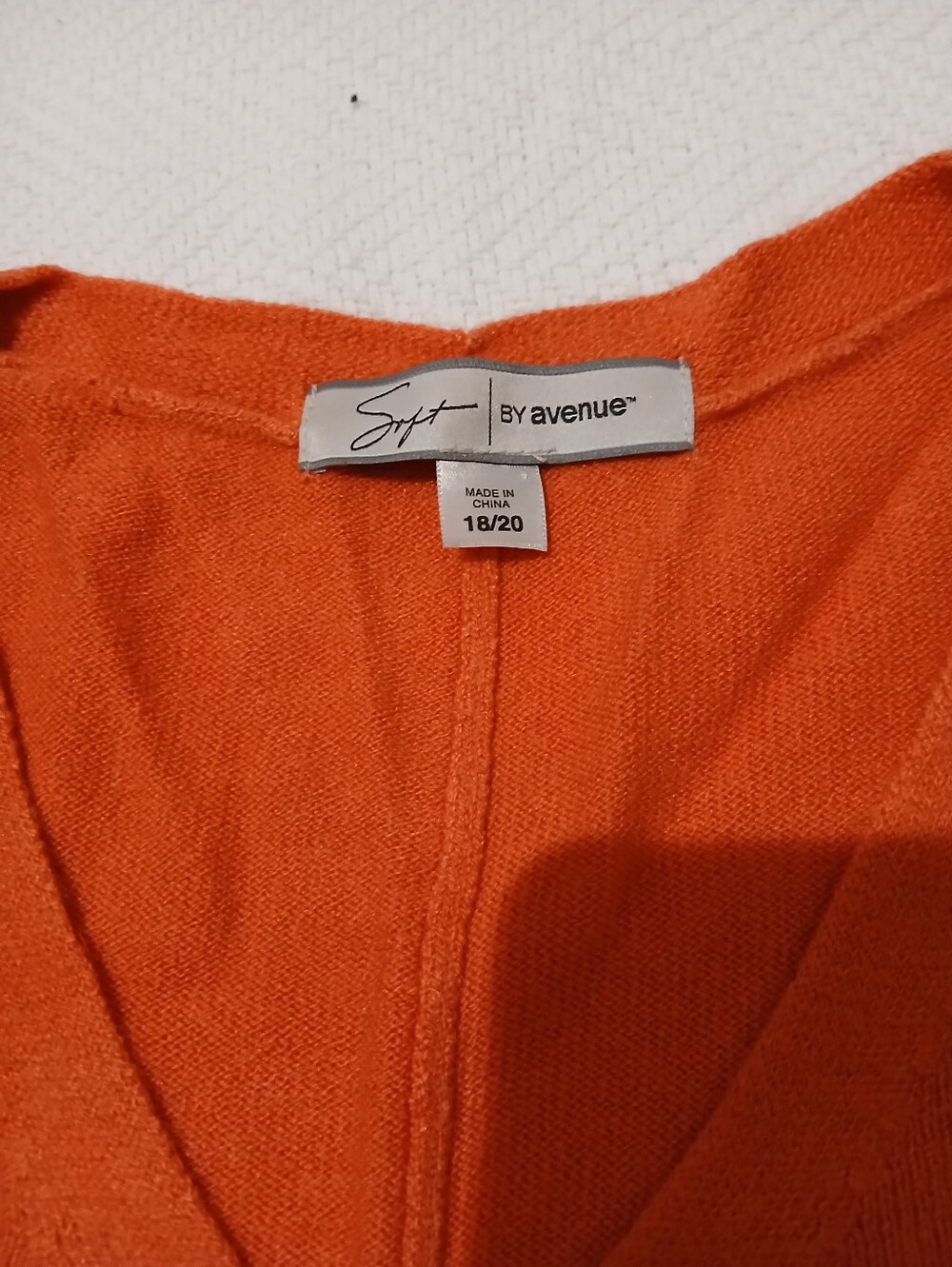Avenue Bright Orange V-Neck Sweater